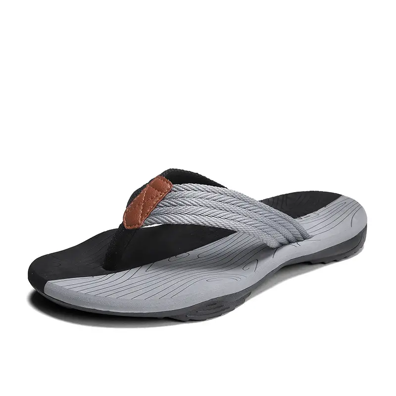 Men's Brown Non-Slip Flip Flops Summer Sandals
