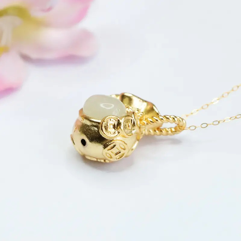 Guan Yu S925 Silver Inlaid Jade Necklace for Women — feature 8