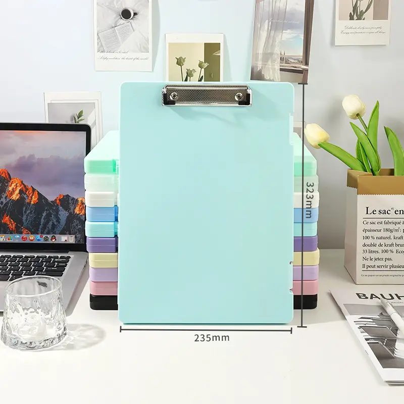 A4 Transparent Storage File Box Blue PP Plastic - Image 15
