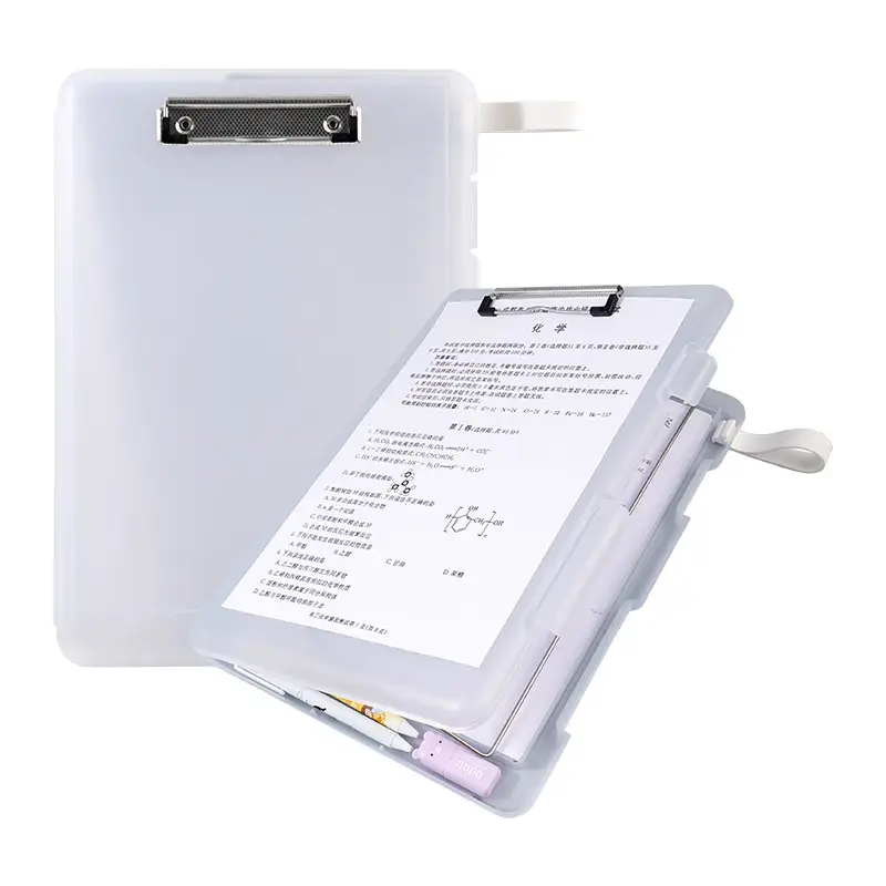 A4 Transparent Storage File Box Blue PP Plastic - Image 21