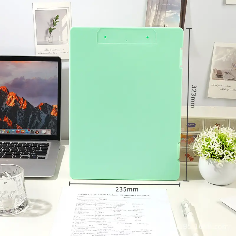 A4 Transparent Storage File Box Blue PP Plastic - Image 6