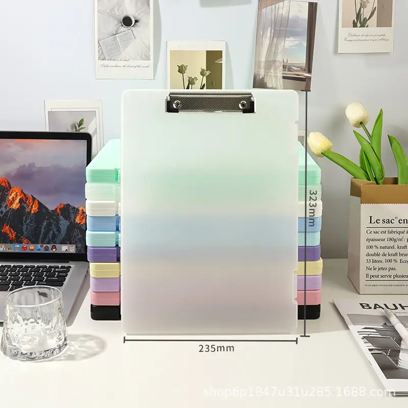 A4 Transparent Storage File Box Blue PP Plastic - Image 7
