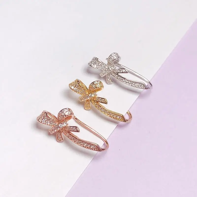 S925 Sterling Silver Bow Buckle Clip Pendant - Image 7