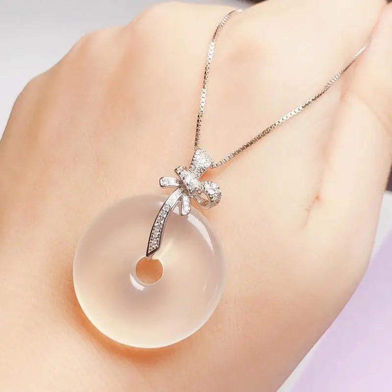 S925 Sterling Silver Bow Buckle Clip Pendant — feature 4