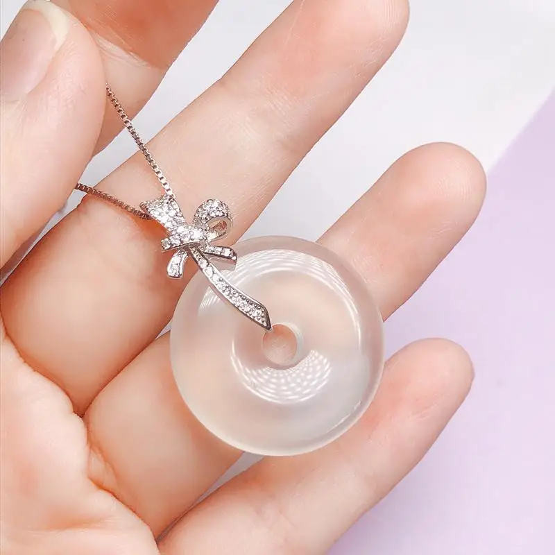 S925 Sterling Silver Bow Buckle Clip Pendant — feature 5