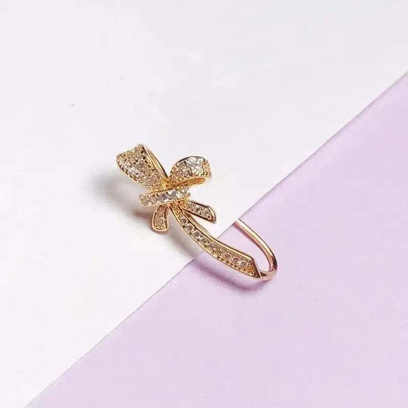 S925 Sterling Silver Bow Buckle Clip Pendant - Image 3