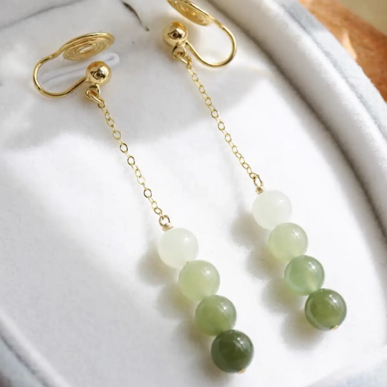 Green Jade Earrings for Women Anti-Drop - Image 4