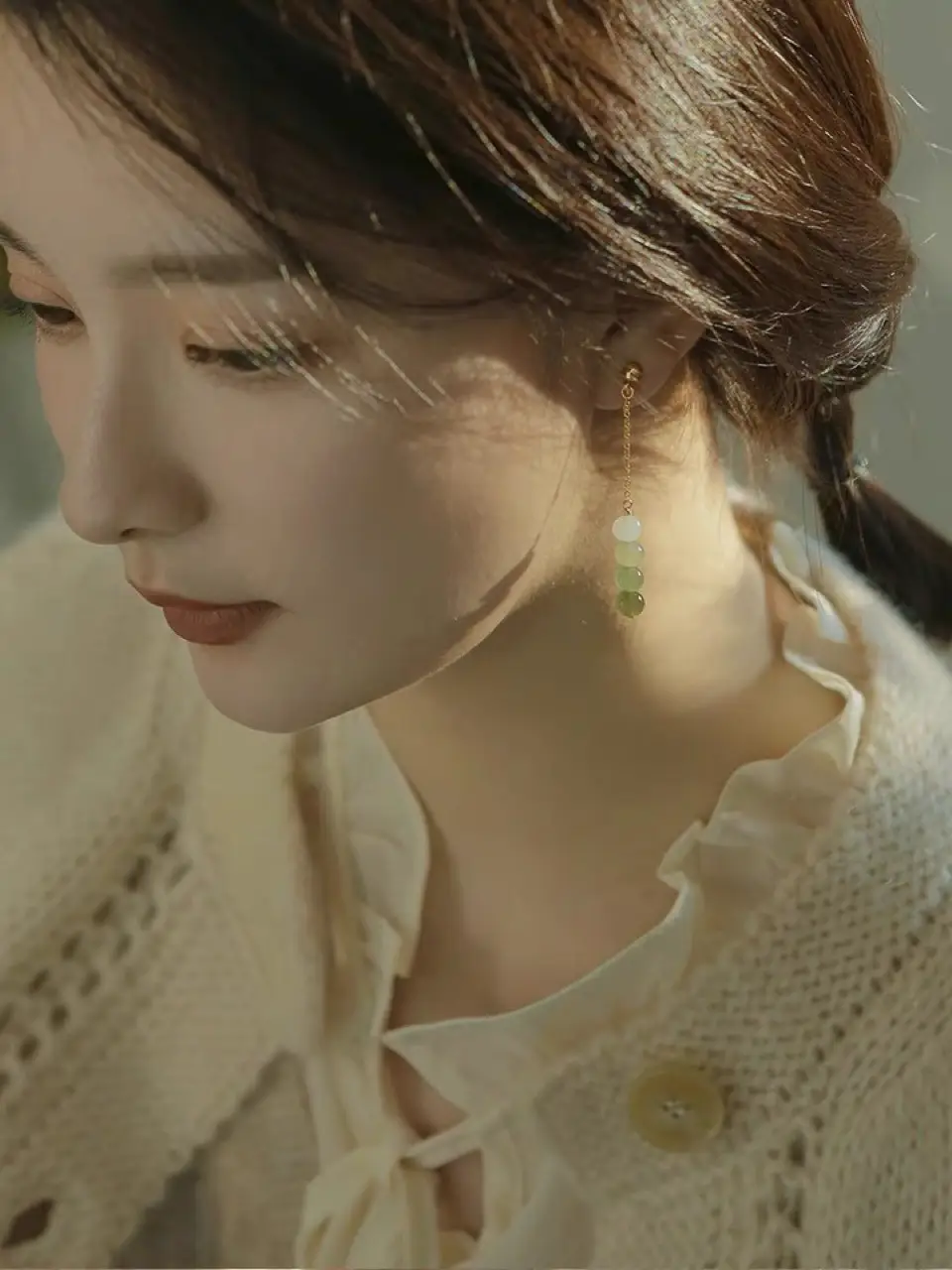 Green Jade Earrings for Women Anti-Drop — feature 10