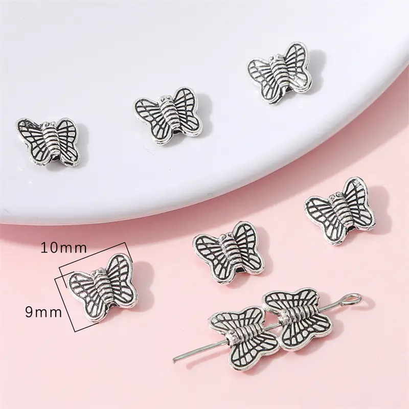 Ancient Silver Fish Bow Metal Accessories DIY Necklace Bracelet Pendant - Image 6