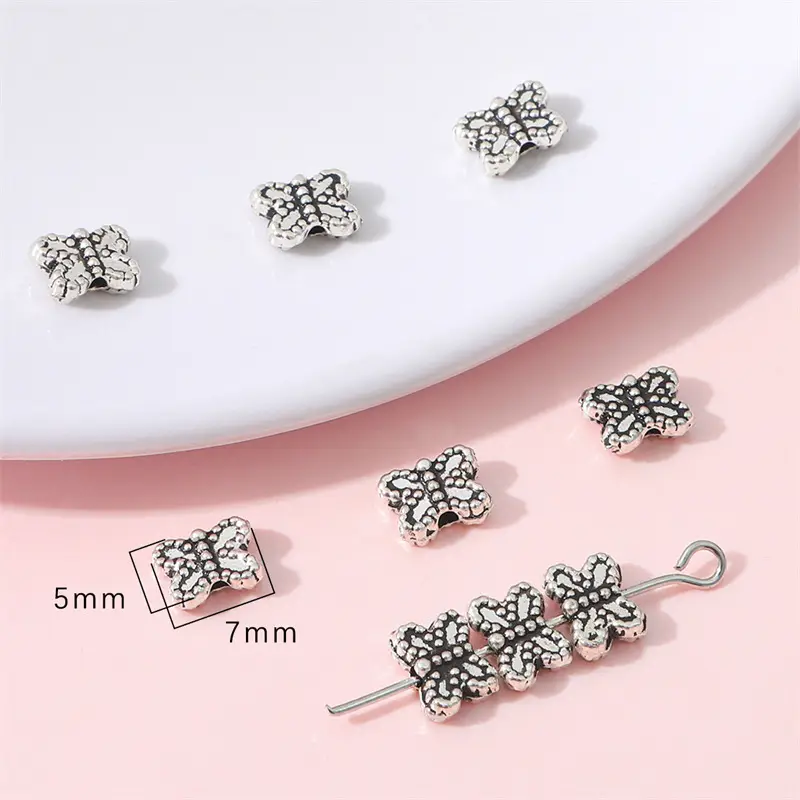 Ancient Silver Fish Bow Metal Accessories DIY Necklace Bracelet Pendant - Image 7