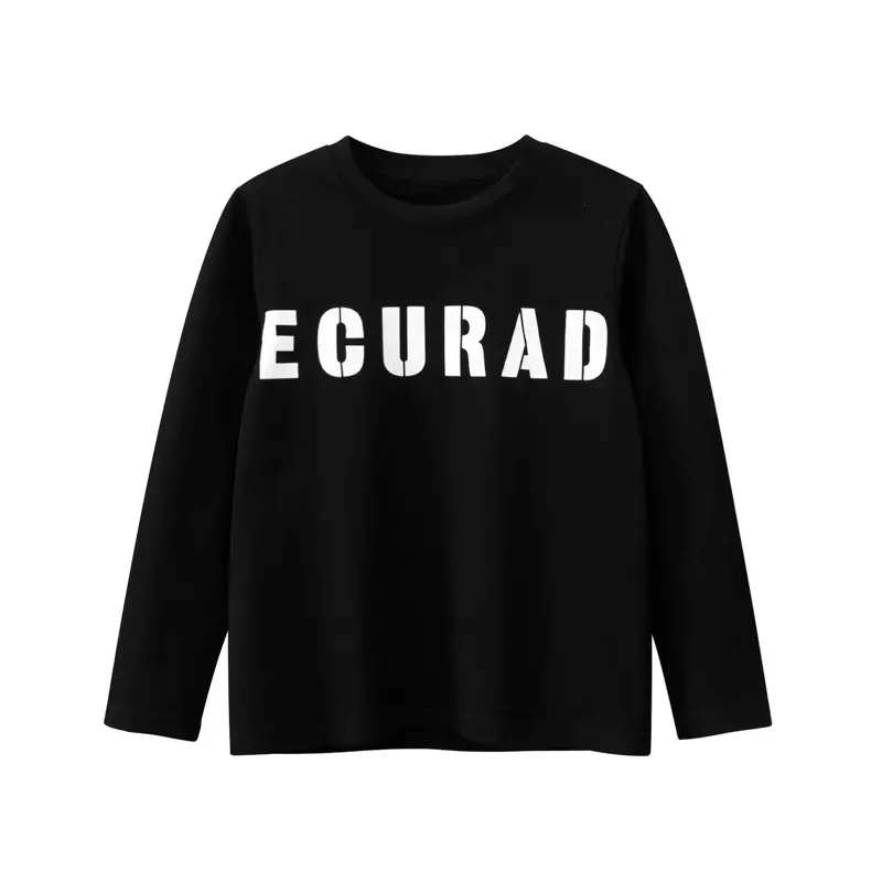 Autumn Korean Boys Long Sleeve Printed Jacket Base Shirt Set
