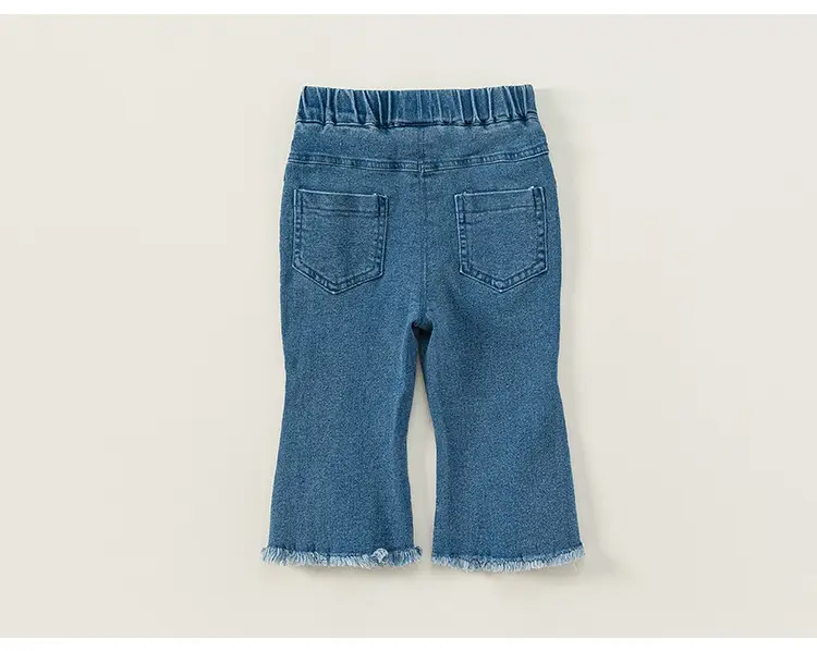 Girls Bow Bell-Bottom Jeans Spring Autumn — feature 17