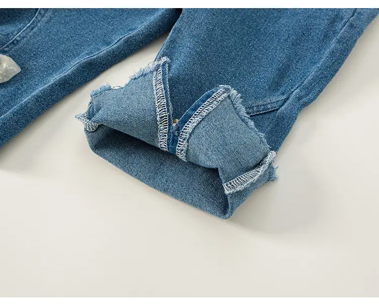 Girls Bow Bell-Bottom Jeans Spring Autumn — feature 21