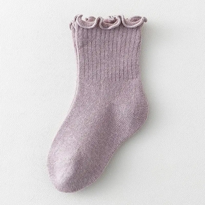 Blue Wooden Ear Mid-Tube Socks for Boys Girls - Image 4