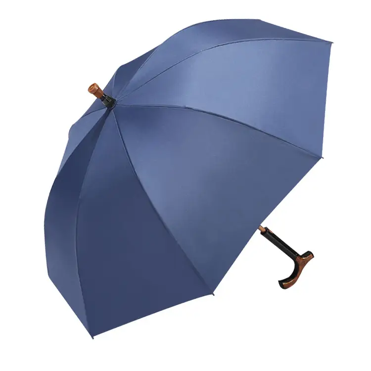 Elderly Cane Umbrella Wooden Handle Rain Shine Non Slip - Image 7