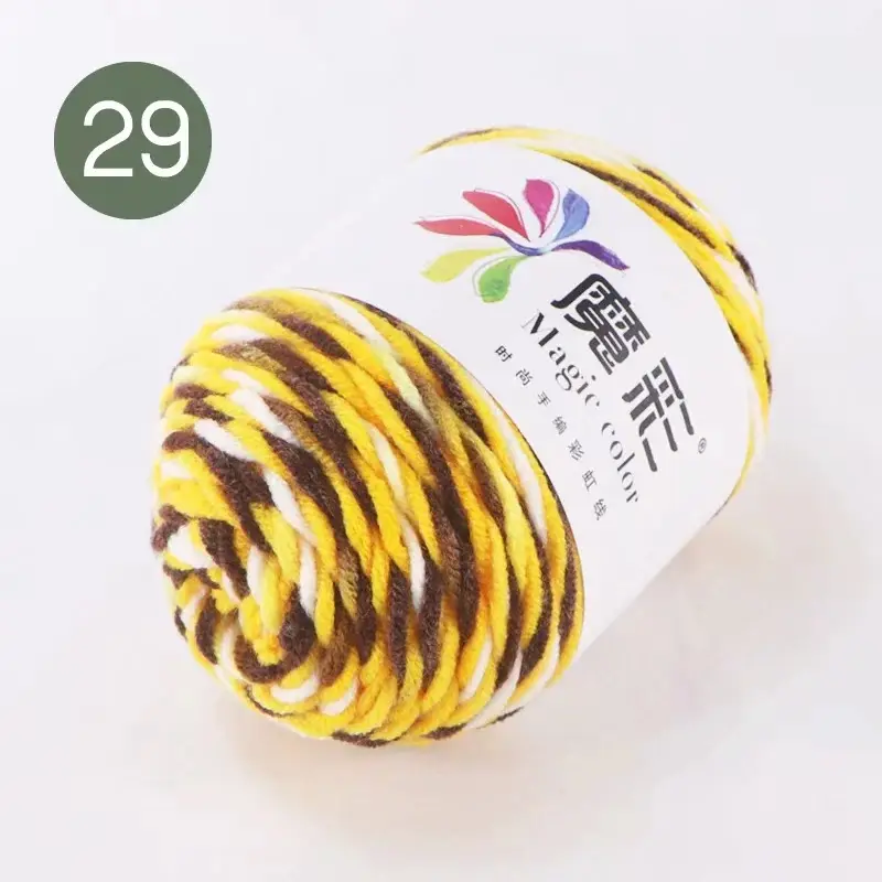 5-Strand Milk cotton wool ball cotton yarn segment dyed rainbow thread handmade DIY factory wholesale