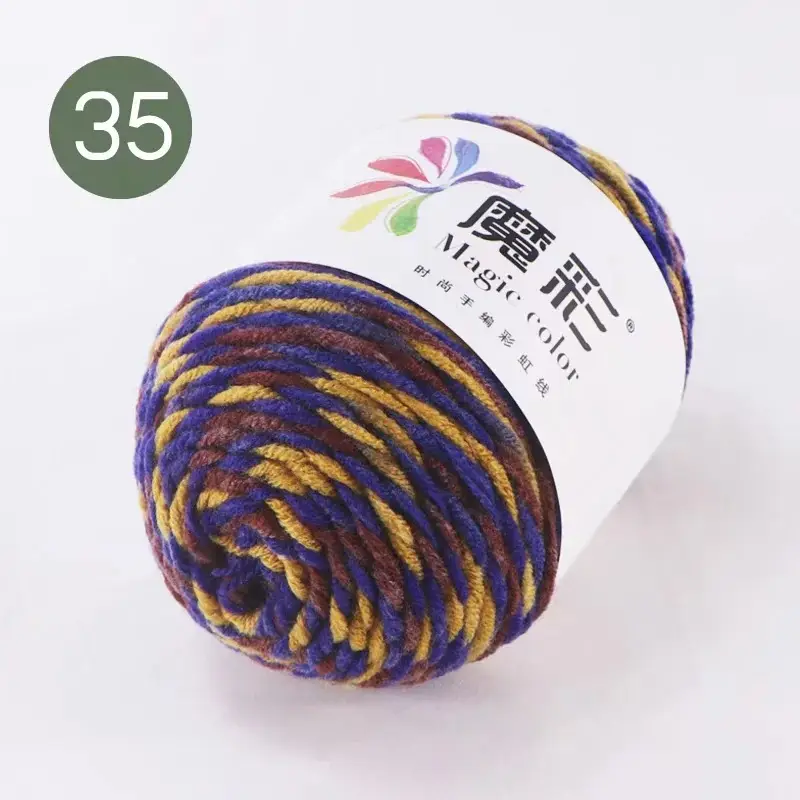 5-Strand Milk cotton wool ball cotton yarn segment dyed rainbow thread handmade DIY factory wholesale