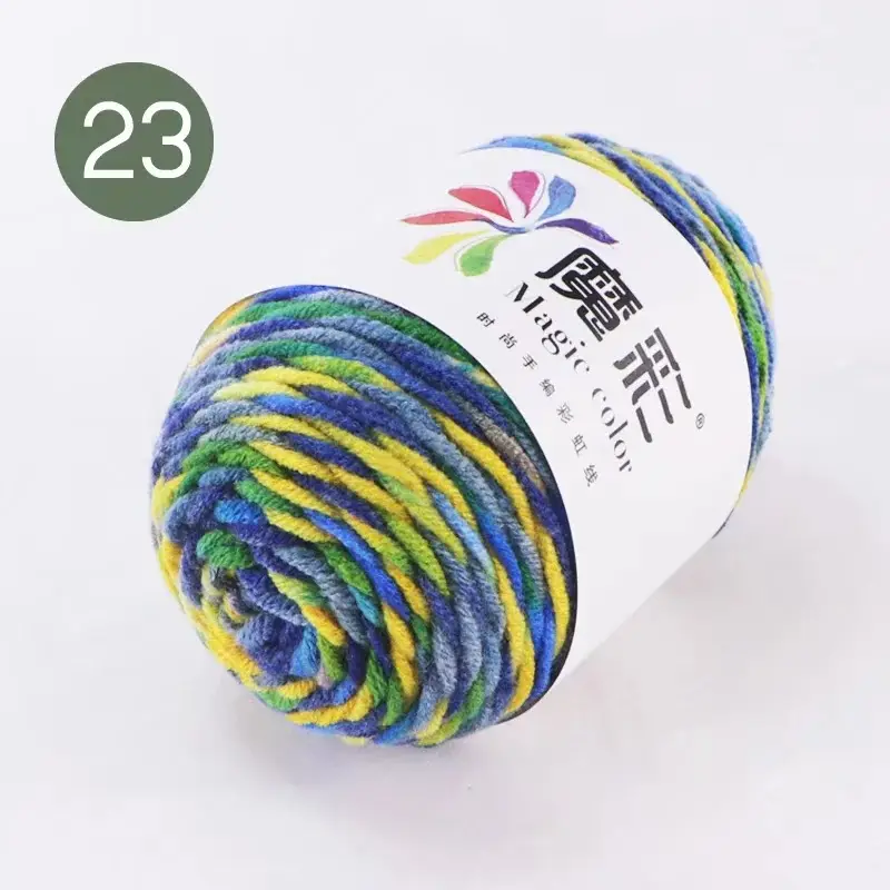 5-Strand Milk cotton wool ball cotton yarn segment dyed rainbow thread handmade DIY factory wholesale