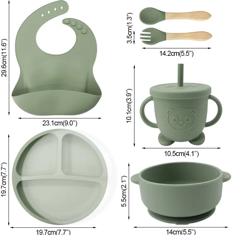 Silicone Baby Dining Set with Ear Bowl & Spoon - Image 20