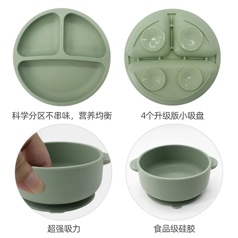 Silicone Baby Dining Set with Ear Bowl & Spoon - Image 22