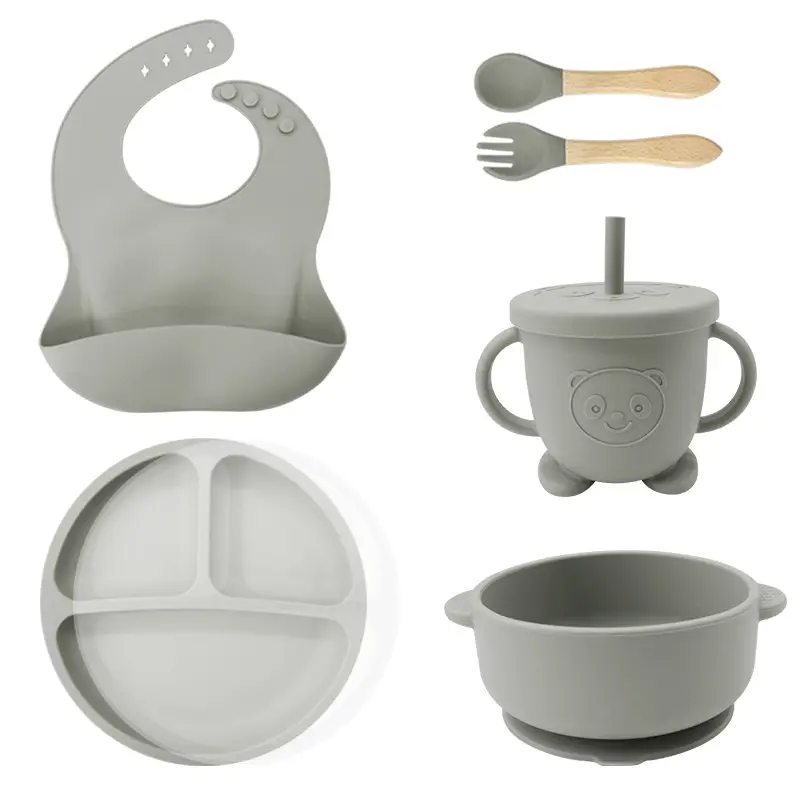 Silicone Baby Dining Set with Ear Bowl & Spoon - Image 2