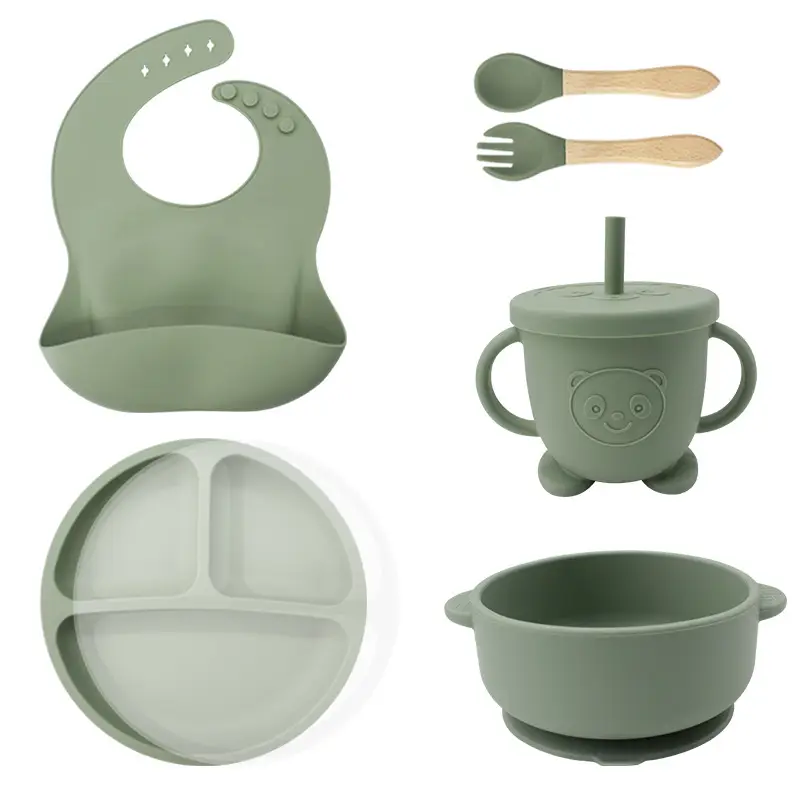 Silicone Baby Dining Set with Ear Bowl & Spoon - Image 3