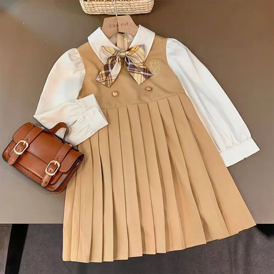 Girls Fake Two-Piece Skirt Set Autumn 2024 - Image 4