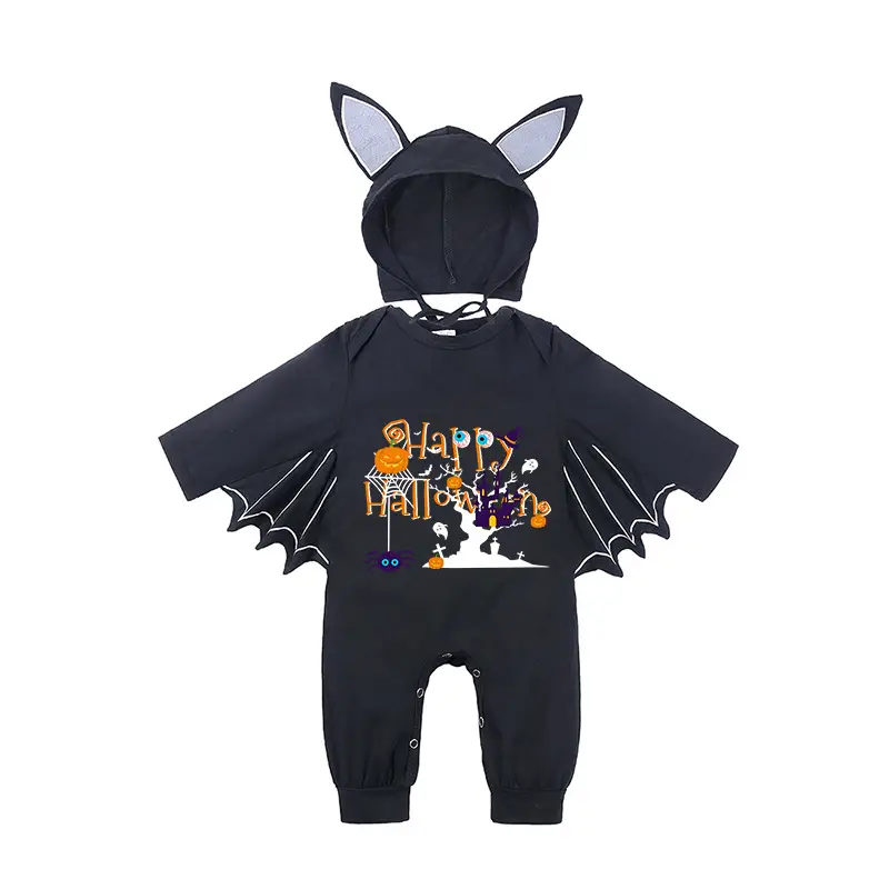Baby Batwing Hat with Cat Ears Black - Image 5