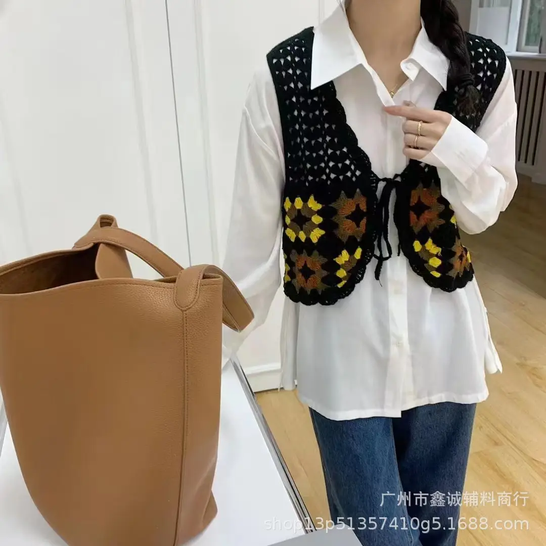 Autumn Embroidered Crochet Vest Vest Top Women - Image 9
