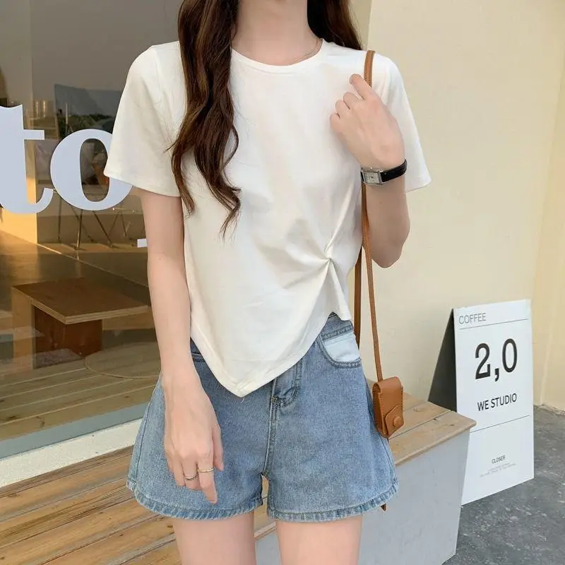 Women Black Twist Neck T-Shirt 2026 Summer — feature 23