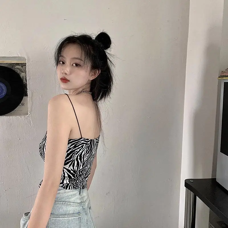 Women Zebra Print Summer Camisole Tight Top — feature 20