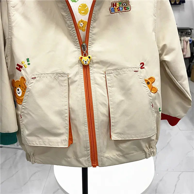 Spring Bear Jacket with 3D Pockets for Boys Girls - Image 4