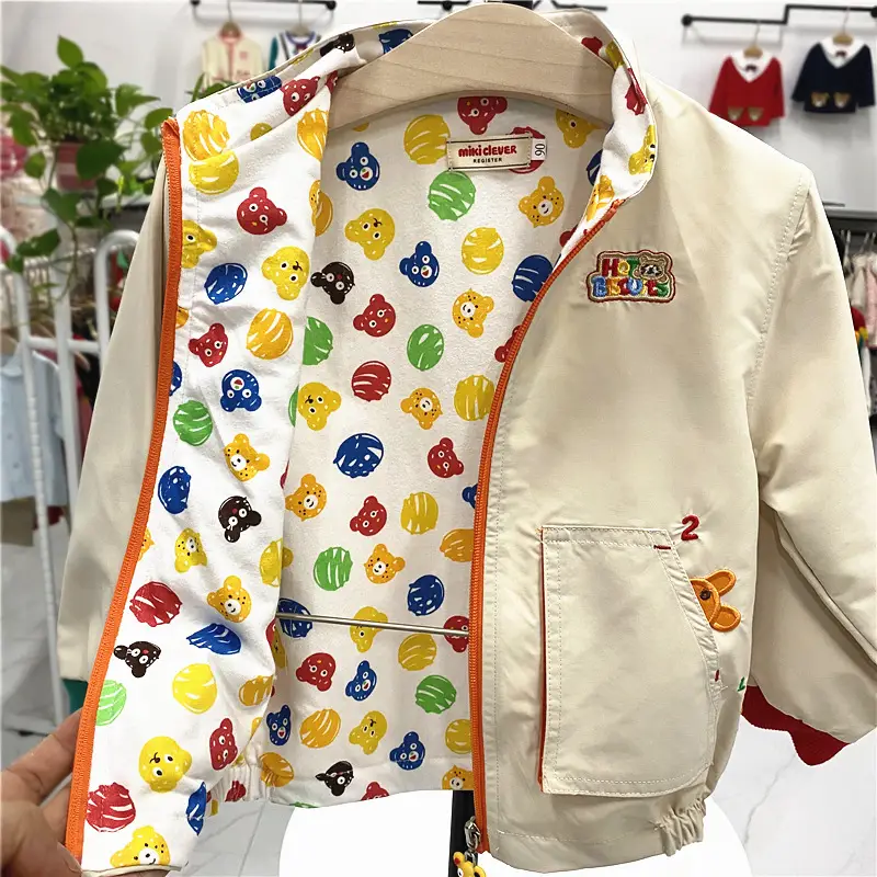 Spring Bear Jacket with 3D Pockets for Boys Girls - Image 5