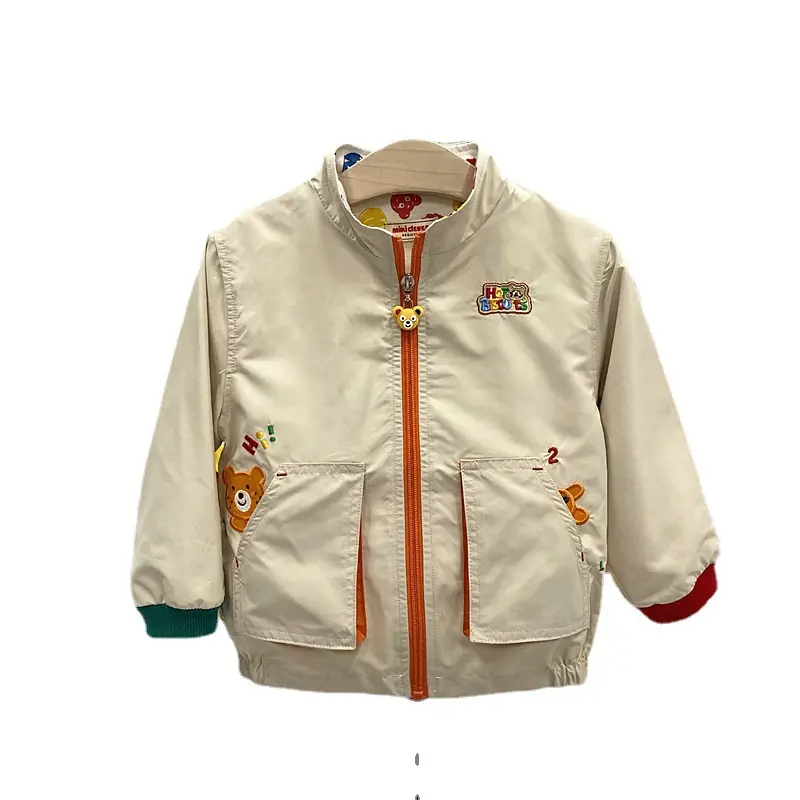 Spring Bear Jacket with 3D Pockets for Boys Girls - Image 6