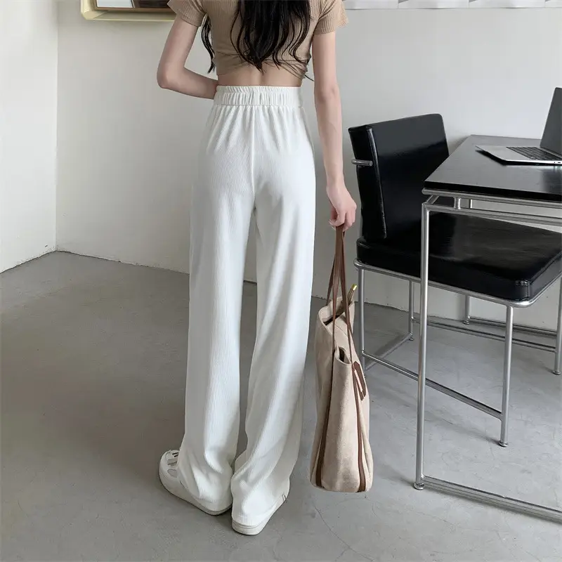 Black Elastic Drawstring Casual Pants for Women 2022 — feature 15