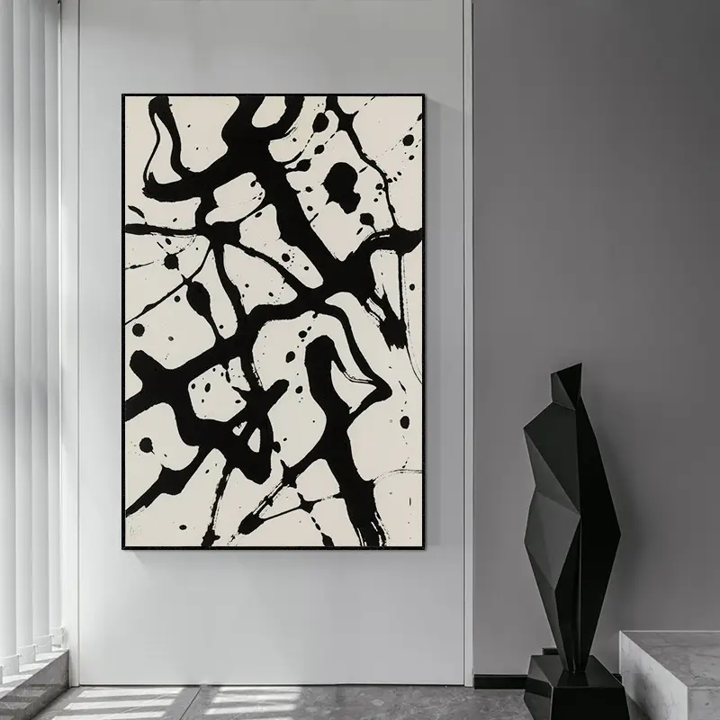 Abstract Black Line Wall Art for Modern Home Decor