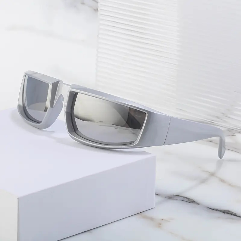 Anti-UV Sunglasses for Women Steampunk Style White - Image 6