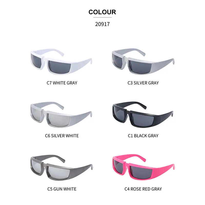 Anti-UV Sunglasses for Women Steampunk Style White - Image 7