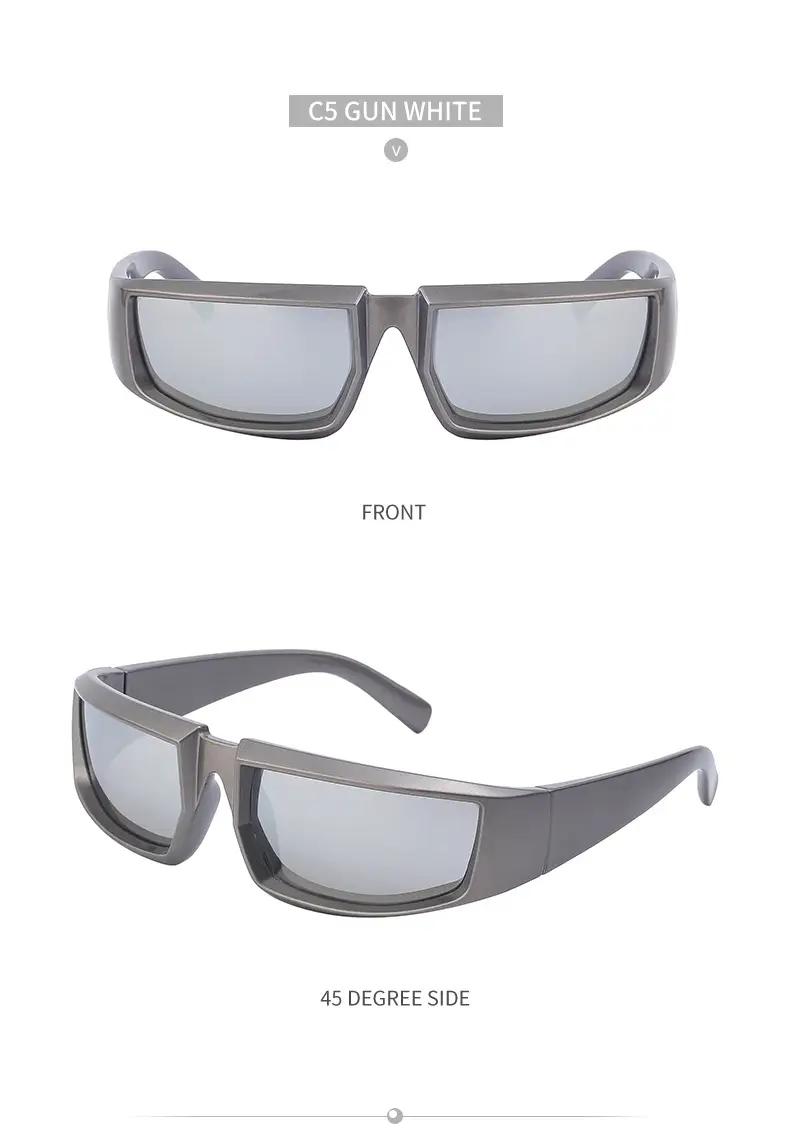 Anti-UV Sunglasses for Women Steampunk Style White — feature 35