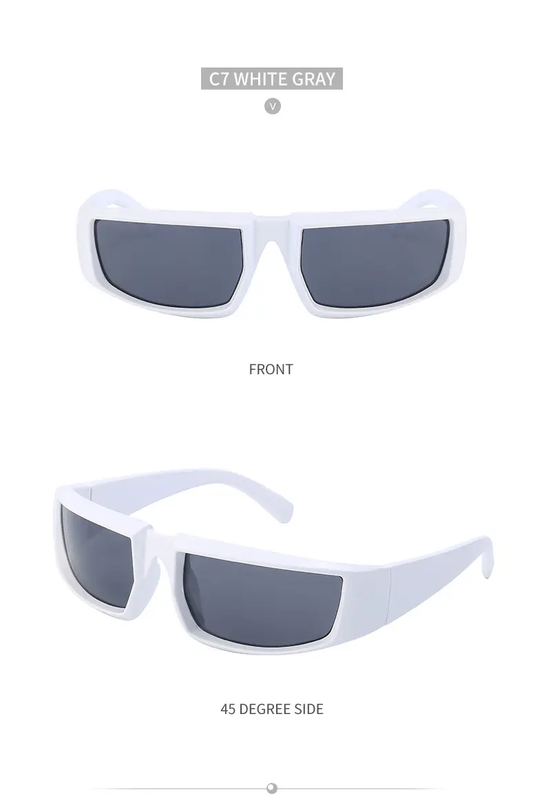Anti-UV Sunglasses for Women Steampunk Style White — feature 37