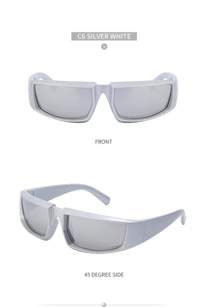 Anti-UV Sunglasses for Women Steampunk Style White — feature 39