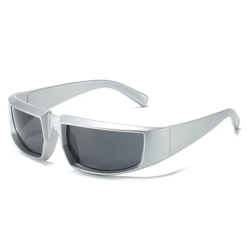Anti-UV Sunglasses for Women Steampunk Style White - Image 3