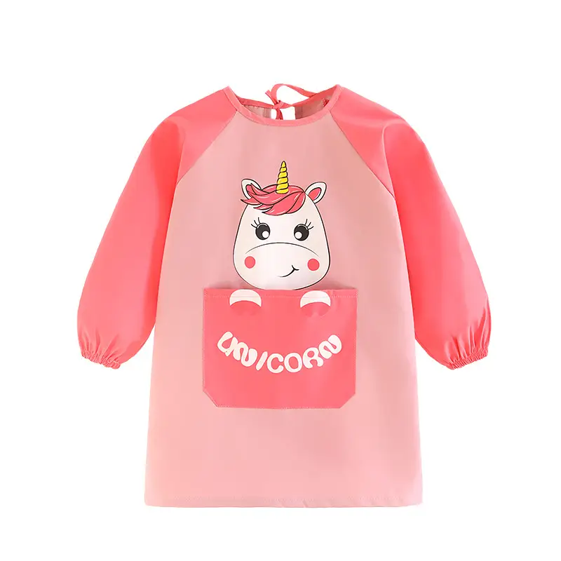 Baby Waterproof Painting Aporia Long Sleeve Bib