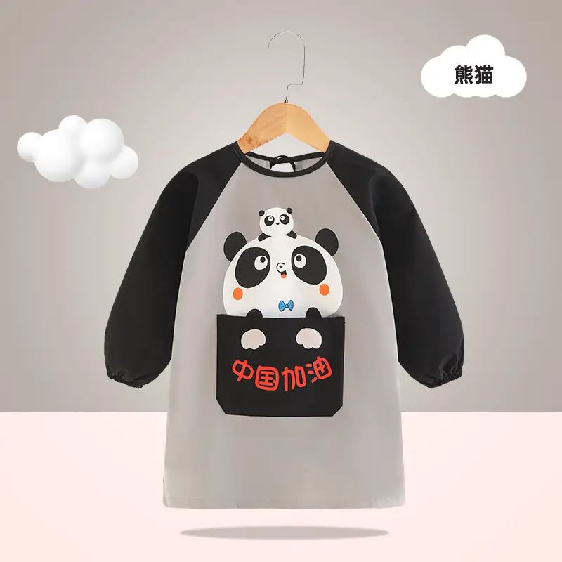 Baby Waterproof Painting Aporia Long Sleeve Bib