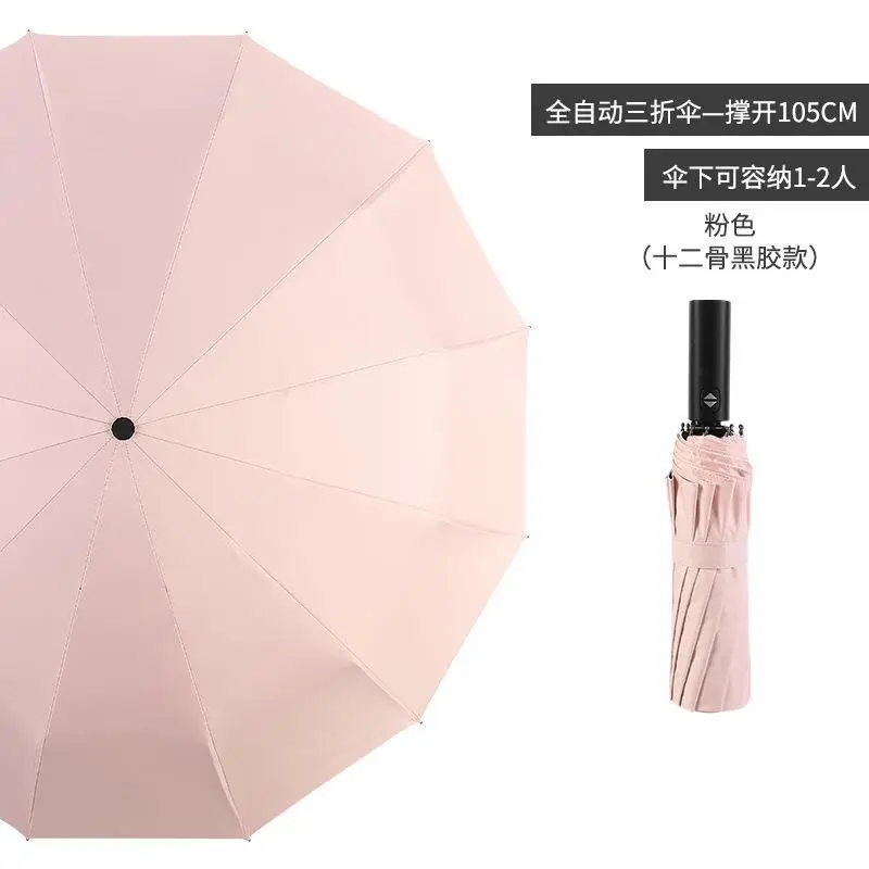 Automatic Folding Umbrella Red 130cm