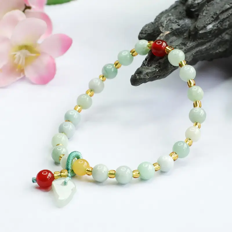 Natural Jade & Red Agate Bracelet for Women — feature 10