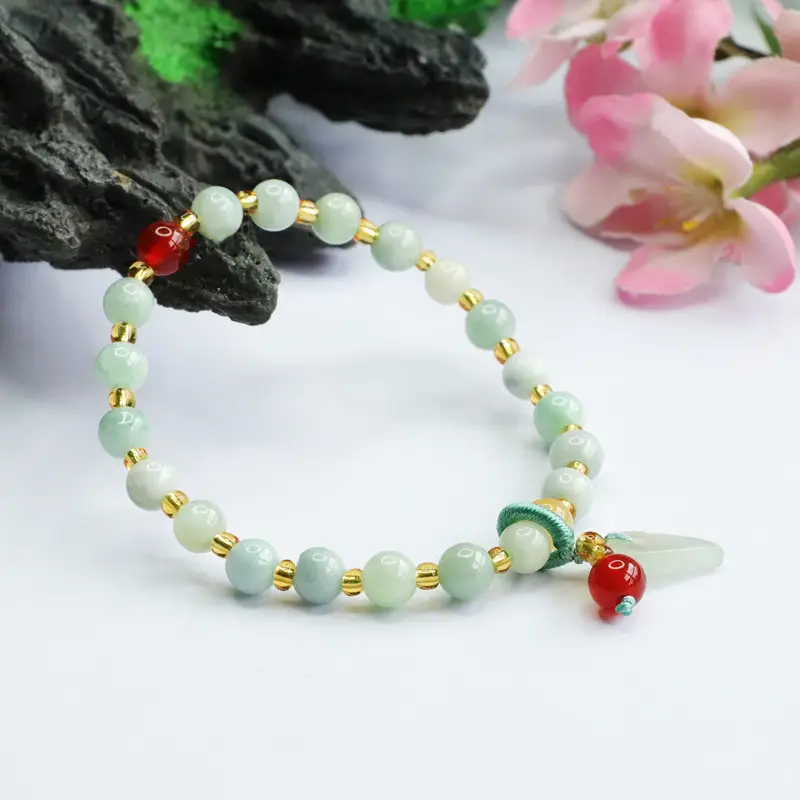 Natural Jade & Red Agate Bracelet for Women — feature 11