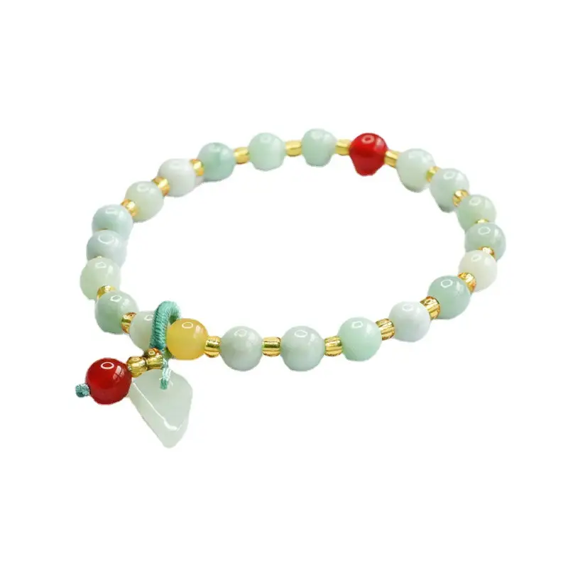 Natural Jade & Red Agate Bracelet for Women - Image 5