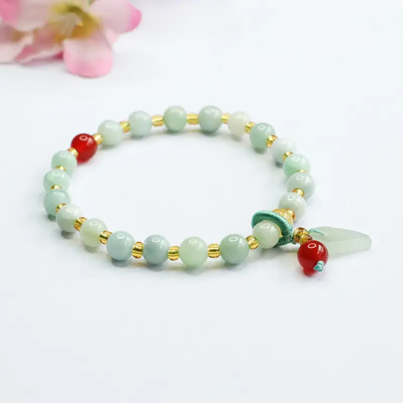 Natural Jade & Red Agate Bracelet for Women — feature 6