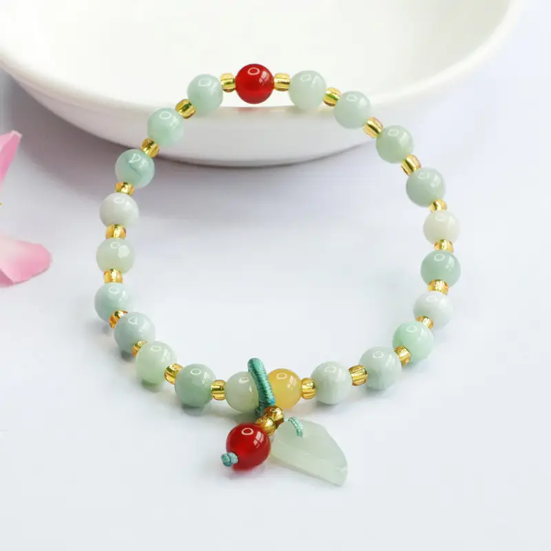 Natural Jade & Red Agate Bracelet for Women — feature 7